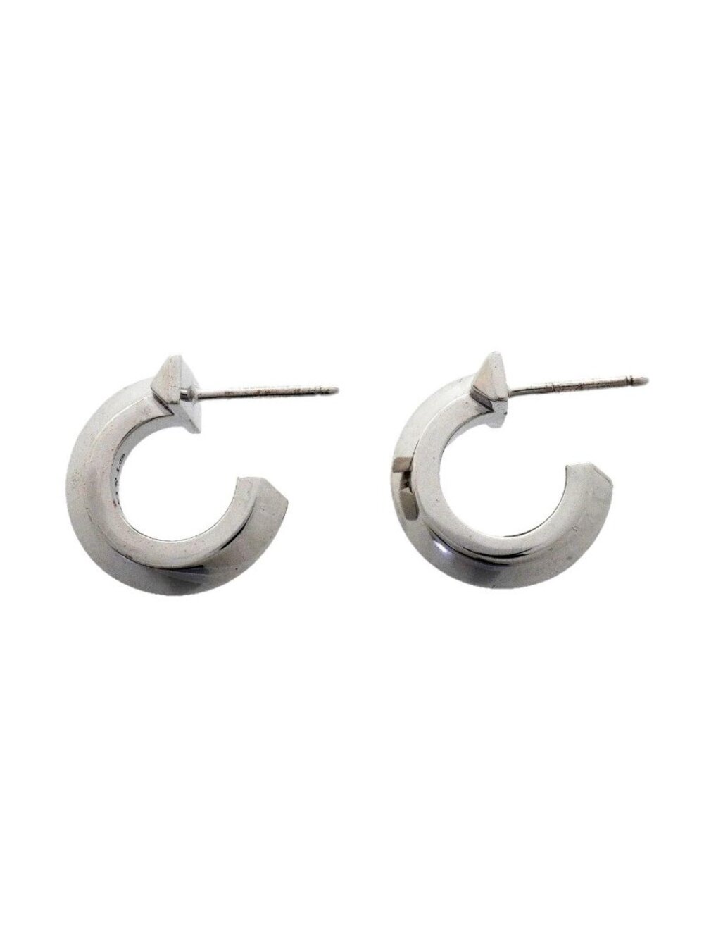 Tiffany & Co Earrings T One Hoop 18k White Gold